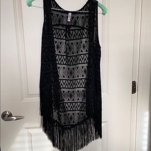 Tribal fringe Kimono
